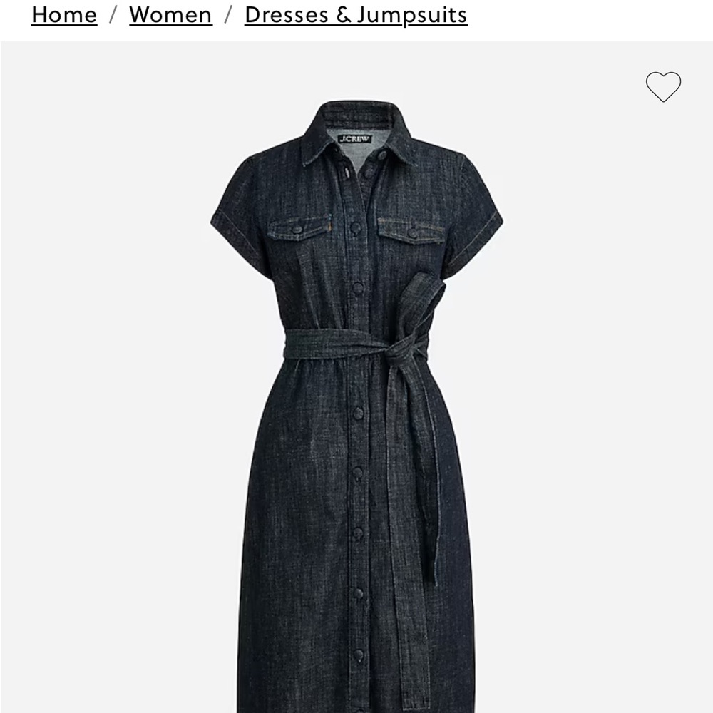 J.Crew Indigo Denim Shirt Dress